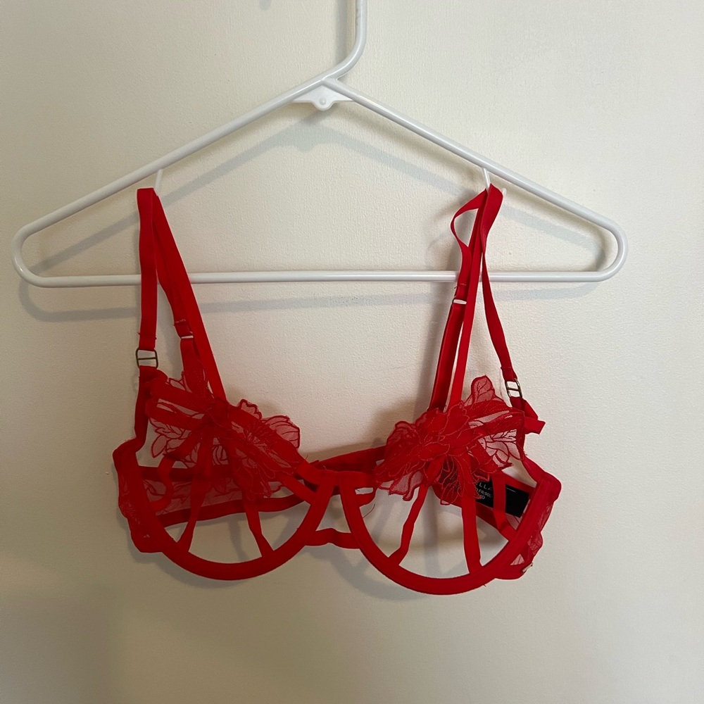 Bluebell red lingerie bra, size 34D